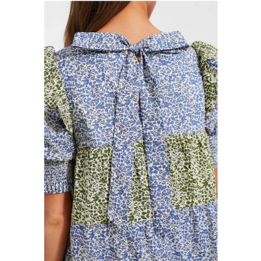 💙HYACINTH HOUSE Green & Blue Floral
Barton Midi Dress M💚 - Picture 9 of 10